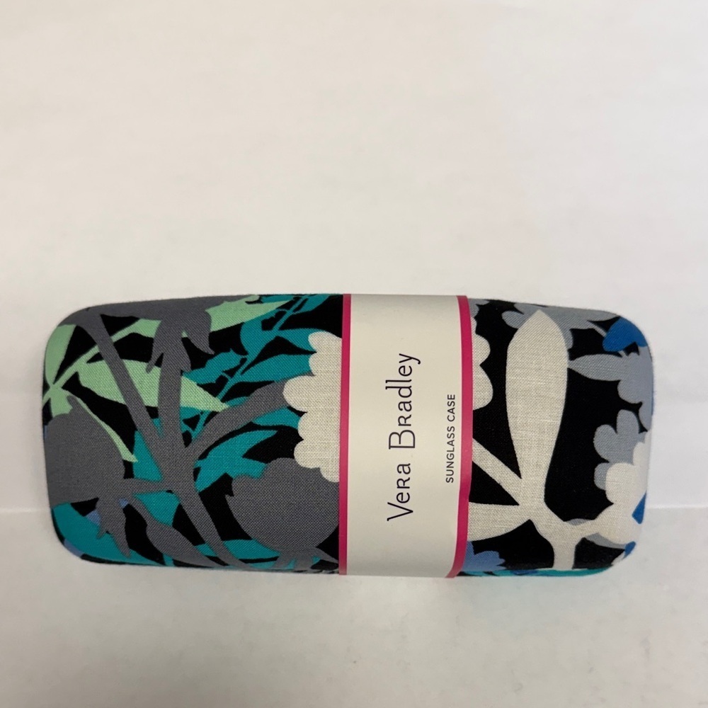 NWT Vera Bradley Camo Floral Blue Sunglass Case
